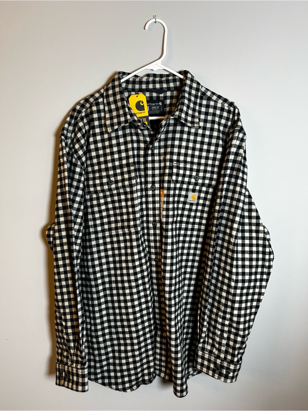 Carhartt Black & White Checked Shirt Jacket NWT Size XL
